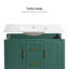 Meuble-lavabo de salle de bain avec lavabo simple, meuble-lavabo encastré, armoire de rangement pour salle de bain avec 2 portes et 2 tiroirs, fermeture en douceur, rangement multifonctionnel-173247163