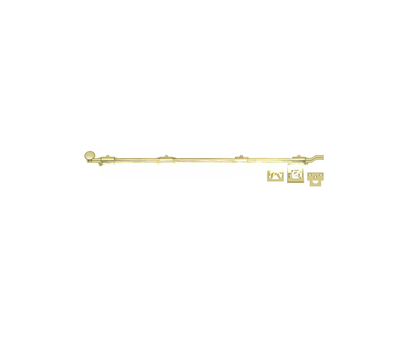 Boulon de surface de 42 po Deltana FPG423 avec décalage; robuste; finition laiton brillant, Laiton brillant