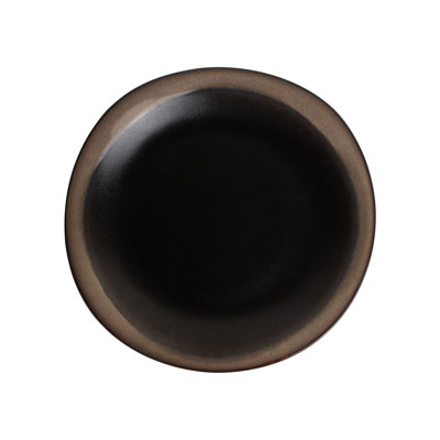 CAC China Venus Plate - noir minuit / beige désert 8 1/2 po