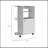 1-Shelf Kitchen Cart with Caster White-203581365