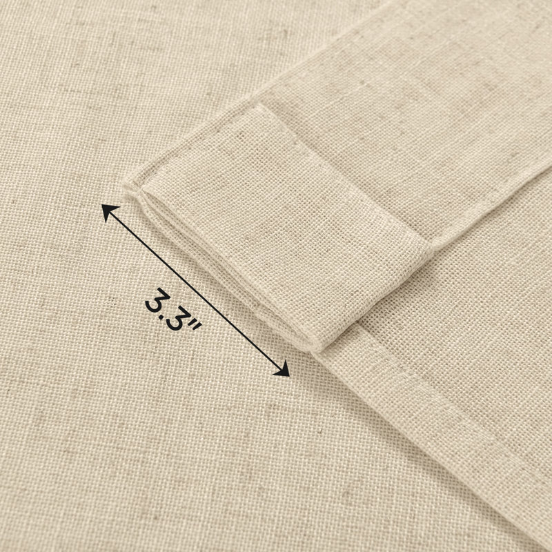 2pk Light Filtering Linen Blend Curtains with Back Tabs/Rod Pocket - 52" x 108" Ecru, 52" W x 108" L, Ecru