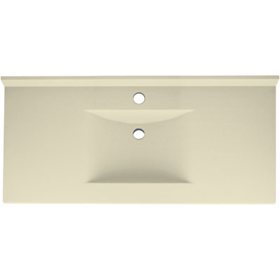 Plateau de meuble-lavabo simple 43 po Contour