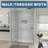 44-48"W x 71"H Pivot-Hinged Semi-Frameless Shower Door With Clear Glass-106959306