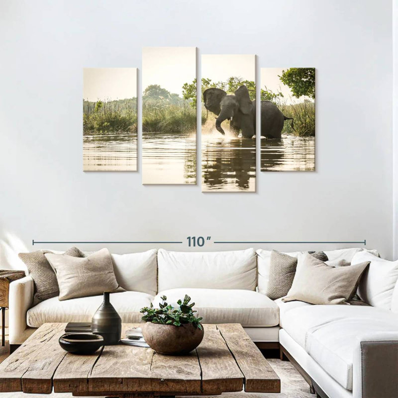 Brampt Elephant River Play, 48" H x 75" W