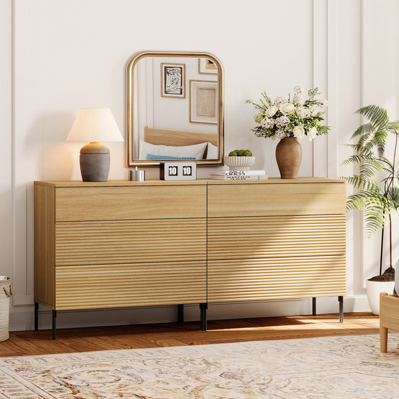 Laverda Accent Chest and Cabinet Set (Dresser and Sideboard), Oak Wood