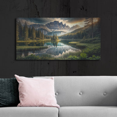  «Lago D'antorno, Italian Dolomites» par Rey Klimt, art mural en métal