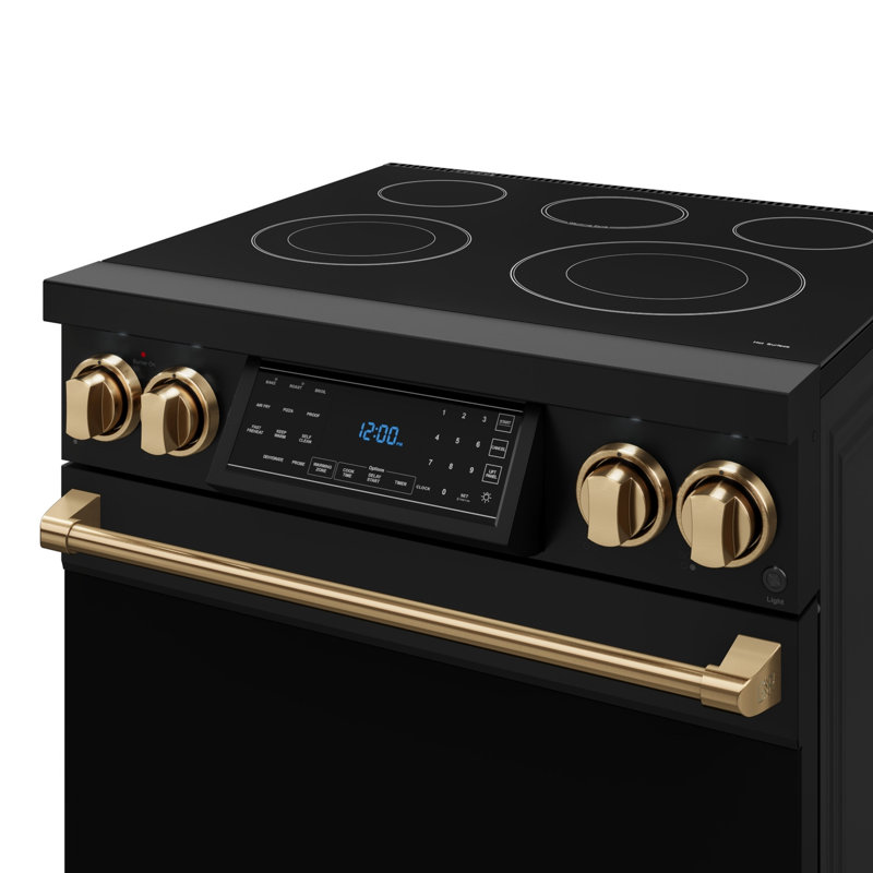 Gordon Ramsay by THOR Kitchen 30 Inch Professional Electric Range with Tilt Panel Touch Control in Black/Bronze, Black
