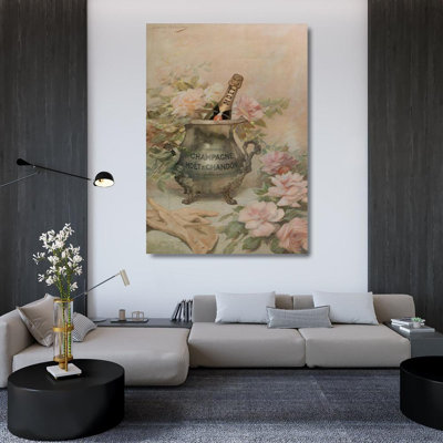"Publicité pour Moët et Chandon" par Louise Abbéma - Art mural sur toile tendue avec châssis