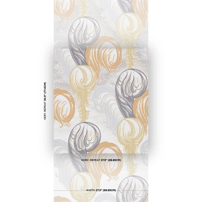 Papier peint Plumes, Champagne