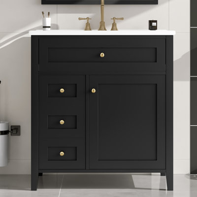 Armoire de rangement autoportante avec tiroirs et tablette réglable