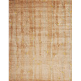 Plateau Hand Knotted Wool Abstract Area Rug in Gray/Orange