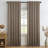 Dennan 100% Blackout Thermal Insulated Linen Drapes with Back Tab & Hooks-868937035-861268610