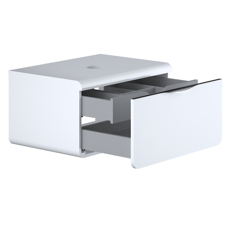 Mocca 91cm Single Bathroom Vanity Base Only, Arctic White