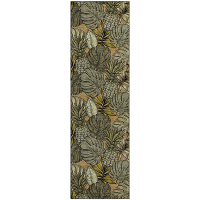 Premium Machine Washable Mayfield AMF206 Green Rug