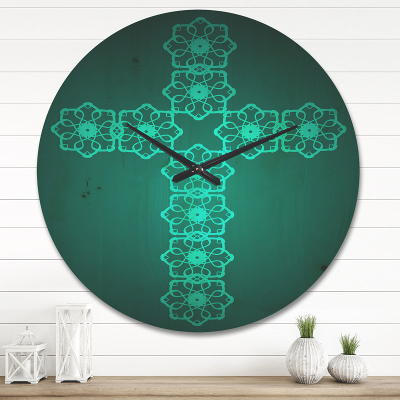 Horloge murale Turquoise, Très grand
