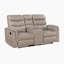 Causeuse inclinable manuelle en microfibre avec console centrale et ressorts ensachés 73 po Seese-2090878387