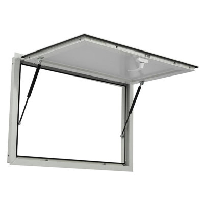 Fenêtre de concession pour camion de nourriture, fenêtre de service en alliage d'aluminium, porte d'auvent de concession jusqu'à 85 degrés, parfaite pour remorque barbecue, service de traiteur mobile, verre non inclus