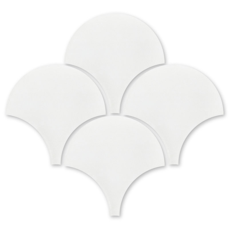 Carreau de ciment uni pour plancher et mur 8 po x 8 po, Blanc