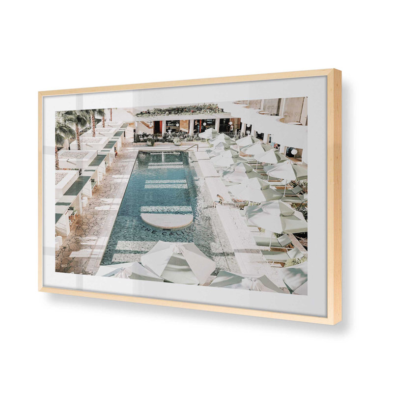 Imprimé Sunlit Retreat, Érable brut encadré, H 19 po x l 25 po x P 1,25 po