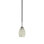 Luminaire suspendu à tige Ader, fini noir mat et laiton avec verre de 5 po