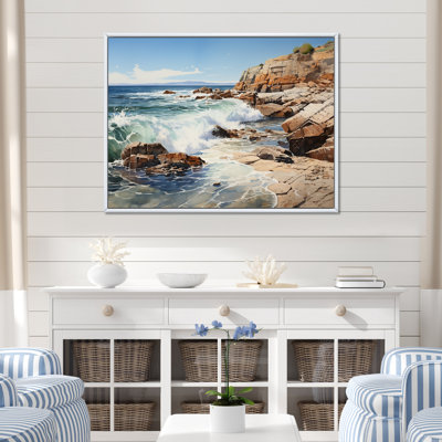 Sachem Rocky Beach, textures rocheuses sur toile