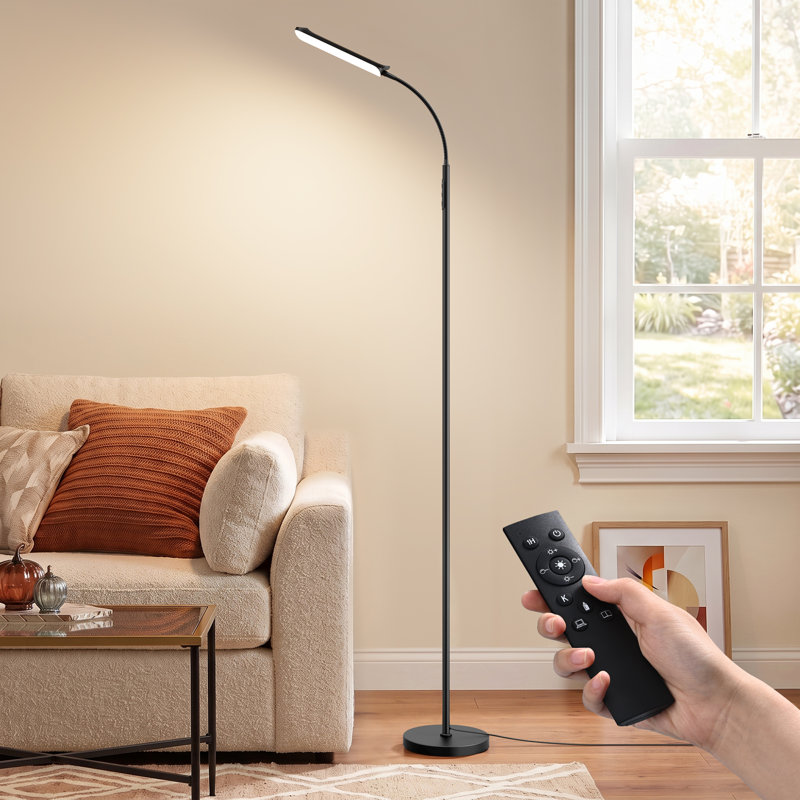 69" LED Dimmable Gooseneck Floor Lamp, Reading Floor Lamp with Remote & Touch Control