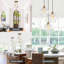 Suspension à 3 lumières en laiton mat avec abat-jour en verre cristal côtelé en forme de larme, luminaire moderne et réglable pour salle à manger