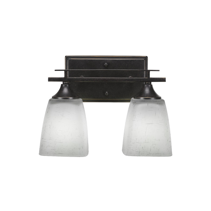 Uptowne 2 Light Bath Bar, White Muslin