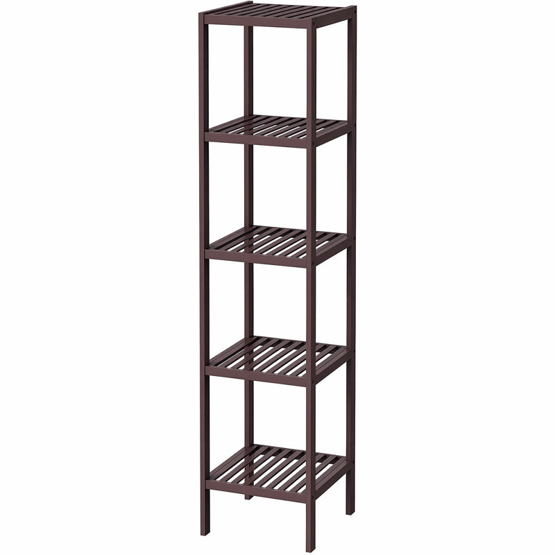 39.5 cm W Iron Shelving Unit, Brown