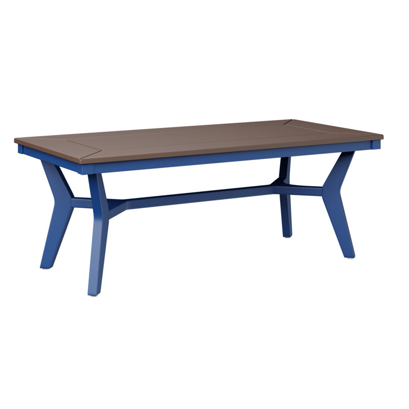 Table basse berlinoise Berlin, Chocolat / Brun, Bleu pacifique