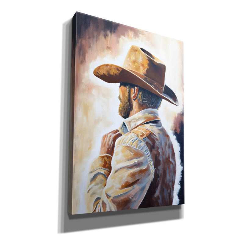 «Cowboy 4» par Petals Prints Design, H 26 po x l 18 po x P 0,75 po