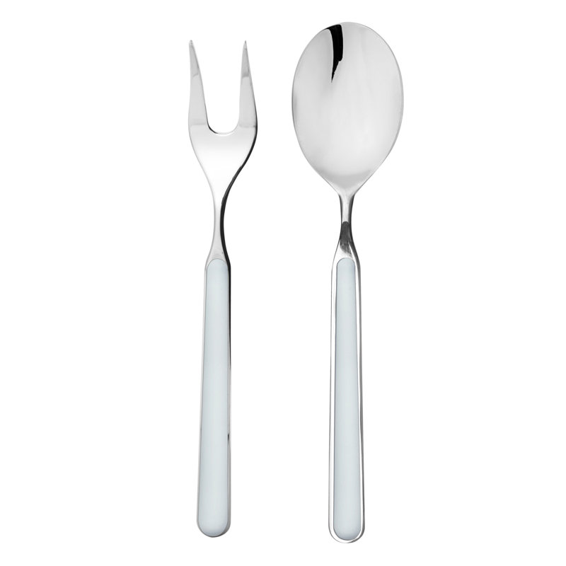 Fantasia Stainless Steel Salad Servers, Pale Rose