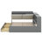 Platform Bed Frame With Hidden Storage Headboard, Rotatable Holder, Side Bookcase & 2 Drawers-1175249853