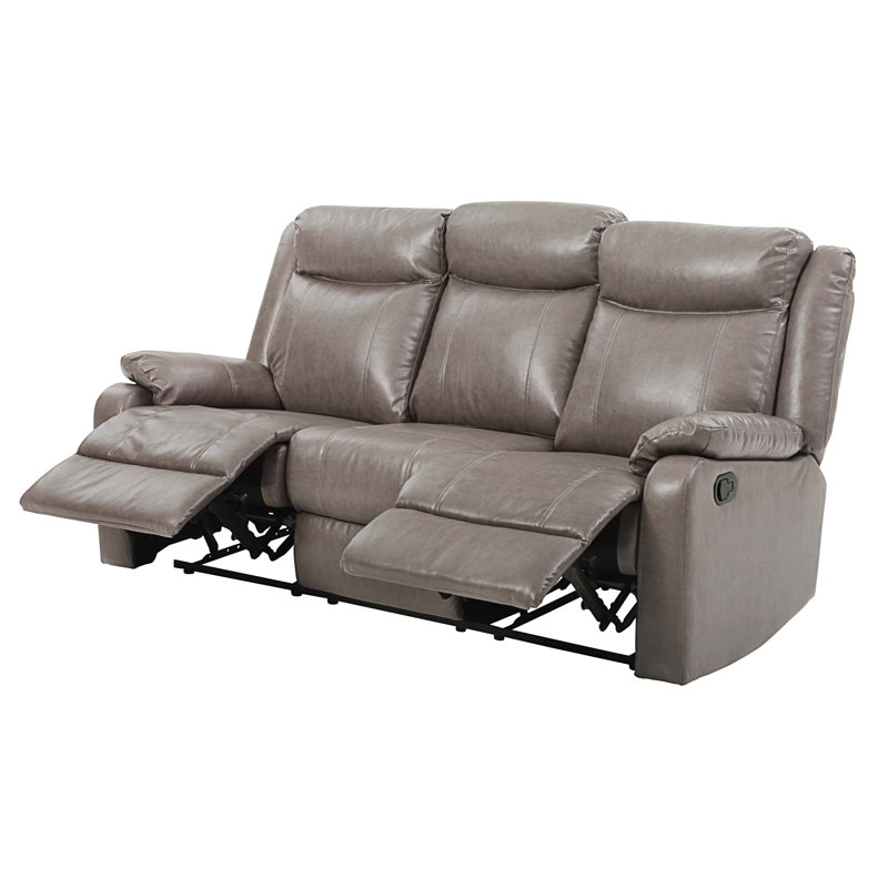 Fauteuil inclinable en cuir Djordi Vegan, Similicuir gris
