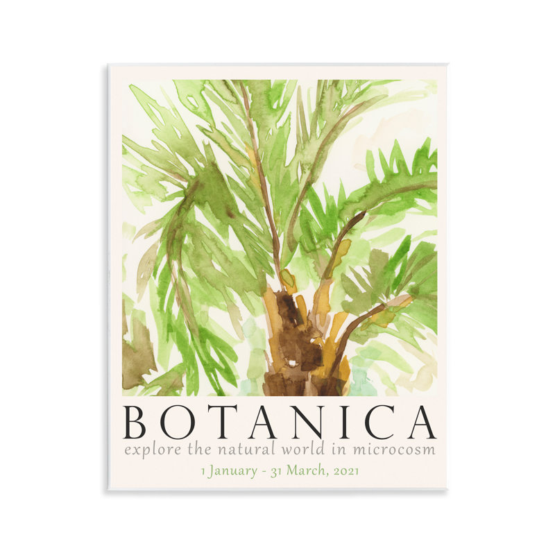 «Botanica» affiche palmier sur bois par June Erica Vess