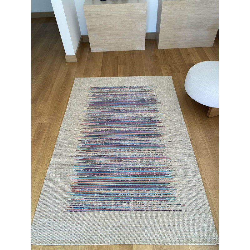 Tapis en coton Laurim, Rectangle 2 pi 7 po x 4 pi 11 po