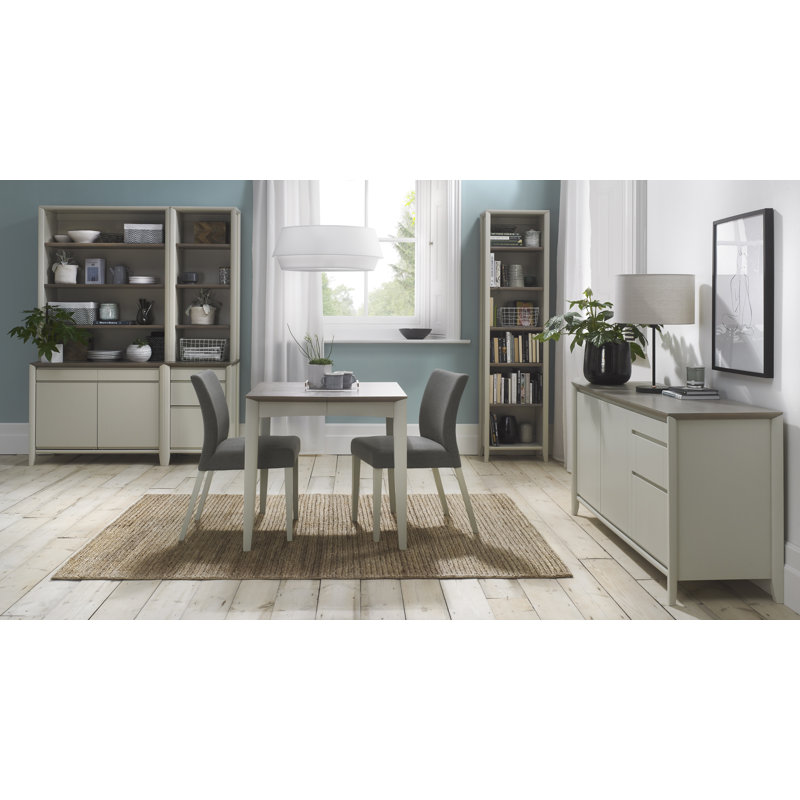 Izzie Rectangular Dining Table, Ivory, Beige,  H77 x L80 x W80cm