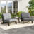 Polett Outdoor Conversation Set Solid Wood Group With Armless Chair And Side Table-1206802451-1206802463