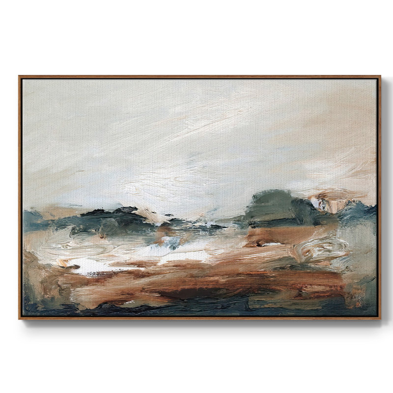 «Lingering Light III», reproduction sur toile encadrée, H 25 po x l 37 po x P 2 po, Cadre noyer
