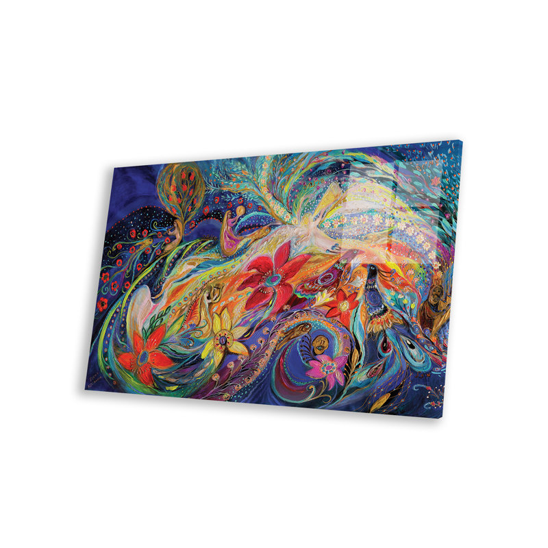 Louange à lui avec le tambourin et la danse II sur plastique / acrylique par Elena Kotliarker
