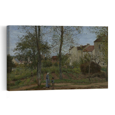 Houses At Bougival, 1870 Abstract Contemporary Autumn Landscape Wall Art Print
