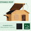 Enclos d'extérieur pour chat 2 étages - Maison en bois avec trappe d'évacuation pour chats de moins de 10 livres, toit ouvrable, plateformes de saut, porte blanche, plateformes
