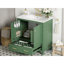 Meuble-lavabo de salle de bain avec lavabo en céramique - Armoire de rangement multifonctionnelle avec portes de 30 po