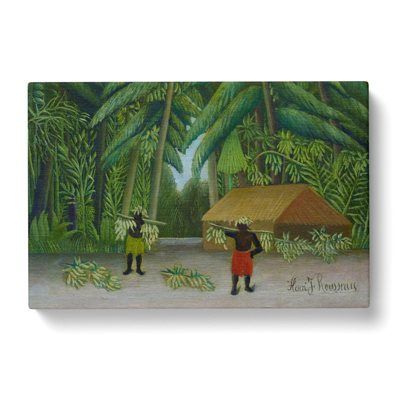 Banana Harvest by Henri Rousseau - Wrapped Canvas Painting, 35cm H x 50cm W x 3cm D