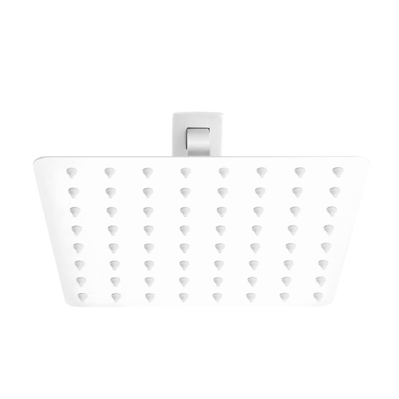 304 Stainless Steel High Showerhead - Rainfall Waterfall With Self-Cleaning, Bathroom, White, 8X8, 2.4Lb Shower Head Self Cleaning, 8"X8",