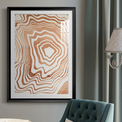 " Wood Grain Suminagashi I "