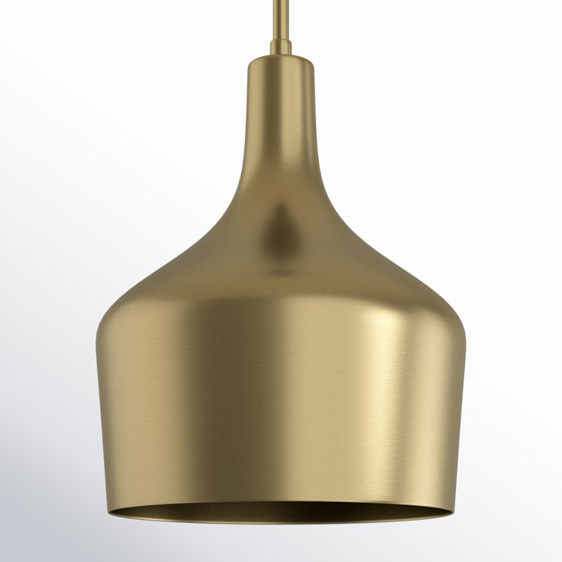 Kendrick 1-Light Single Bell Pendant in Natural Brass, Natural Brass