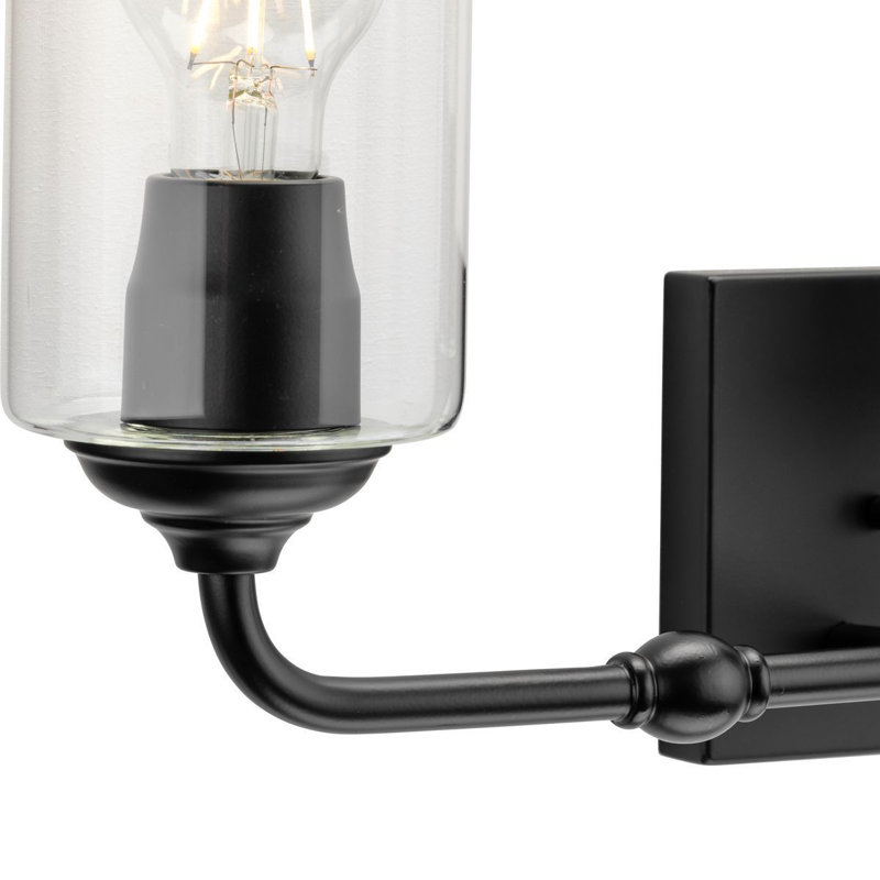 Avec 23.5 in. 3-Light Matte Black Luxe Vanity Light