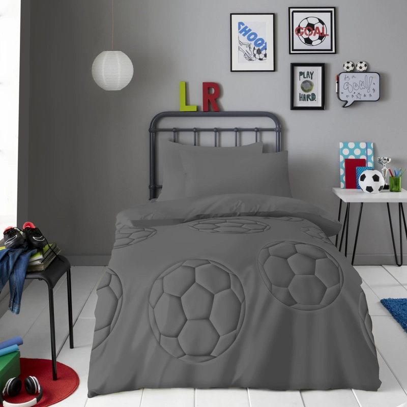 COVERLESS MICROFIBRE DUVET STITCHING, Single, Charcoal