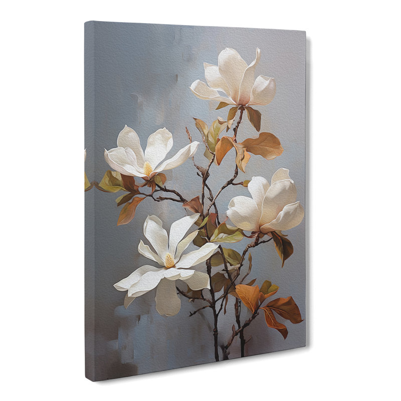 Magnolia Flower Impressionism - No Frame Print, 60cm H x 40cm W x 3cm D